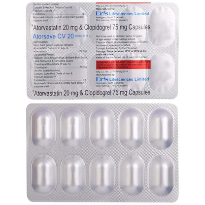 Atorsave CV 20 - Strip of 10 Capsules