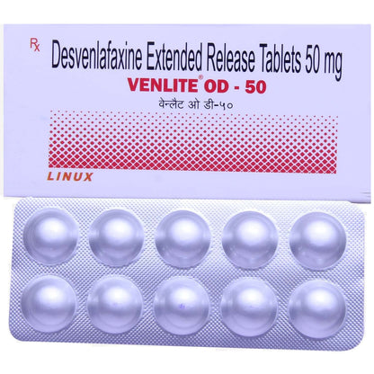 Venlite Od 50MG - Strip of 10 Tablets