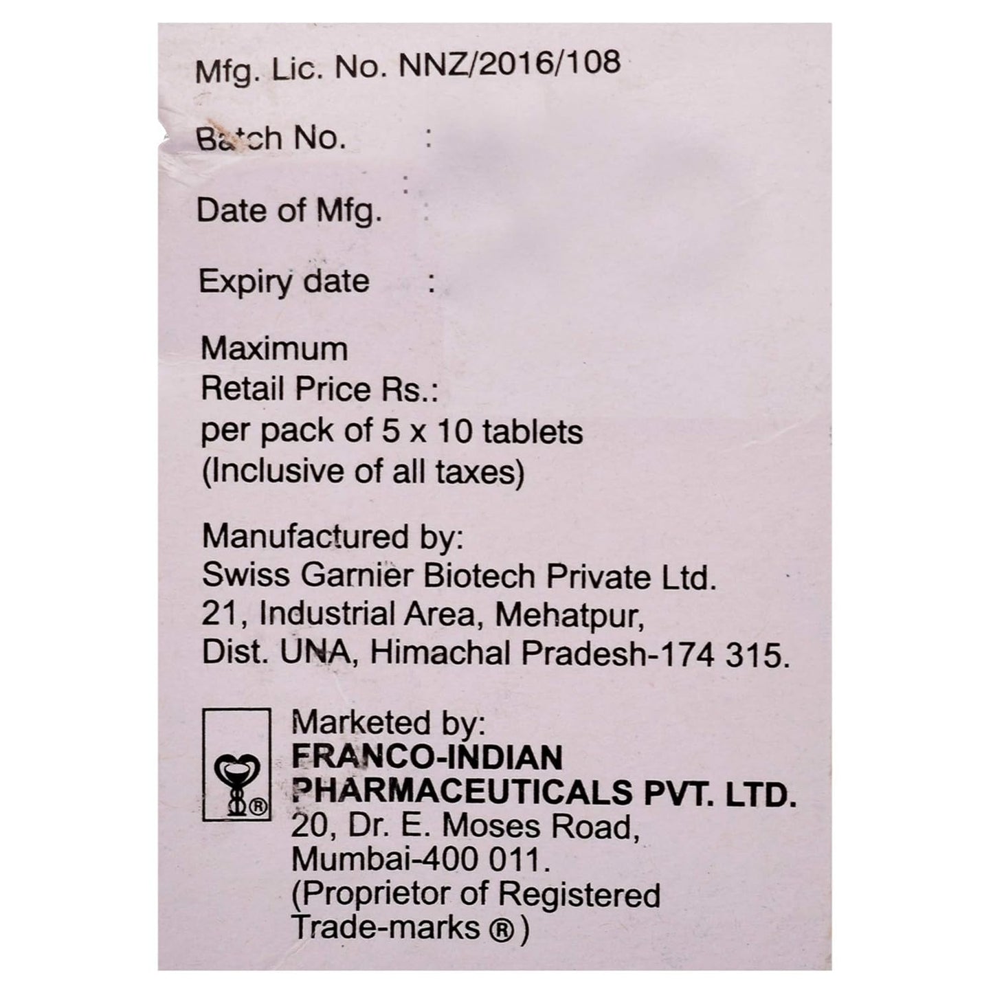 Voliphage-M 0.3 - Strip of 10 Tablets