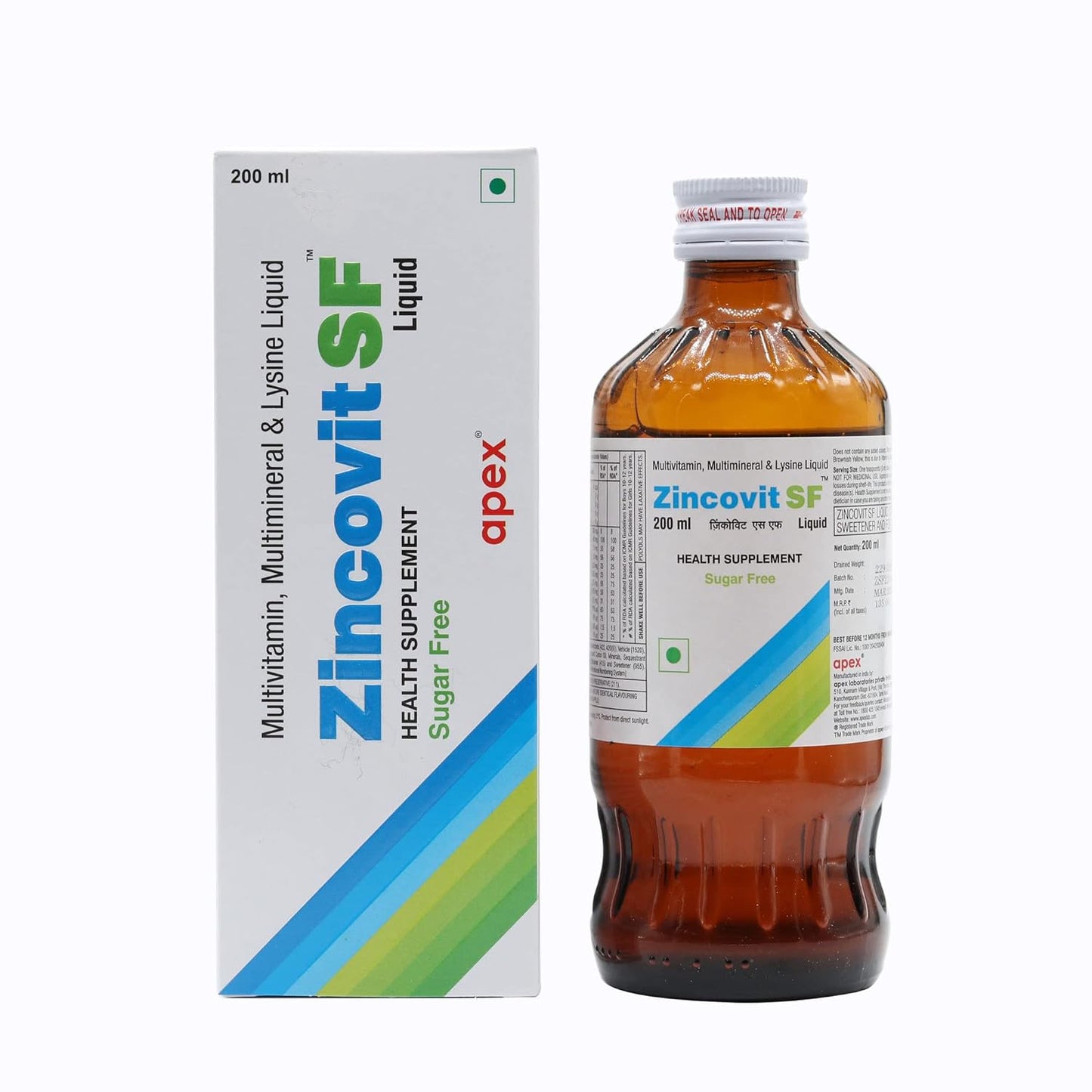 Zincovit Sf - Bottle of 200 ml Liquid