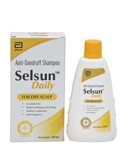 Abbott Selsun Daily Anti-Dandruff Shampoo 120 Ml ( 480Ml Pack Of 4 ), 4 Count