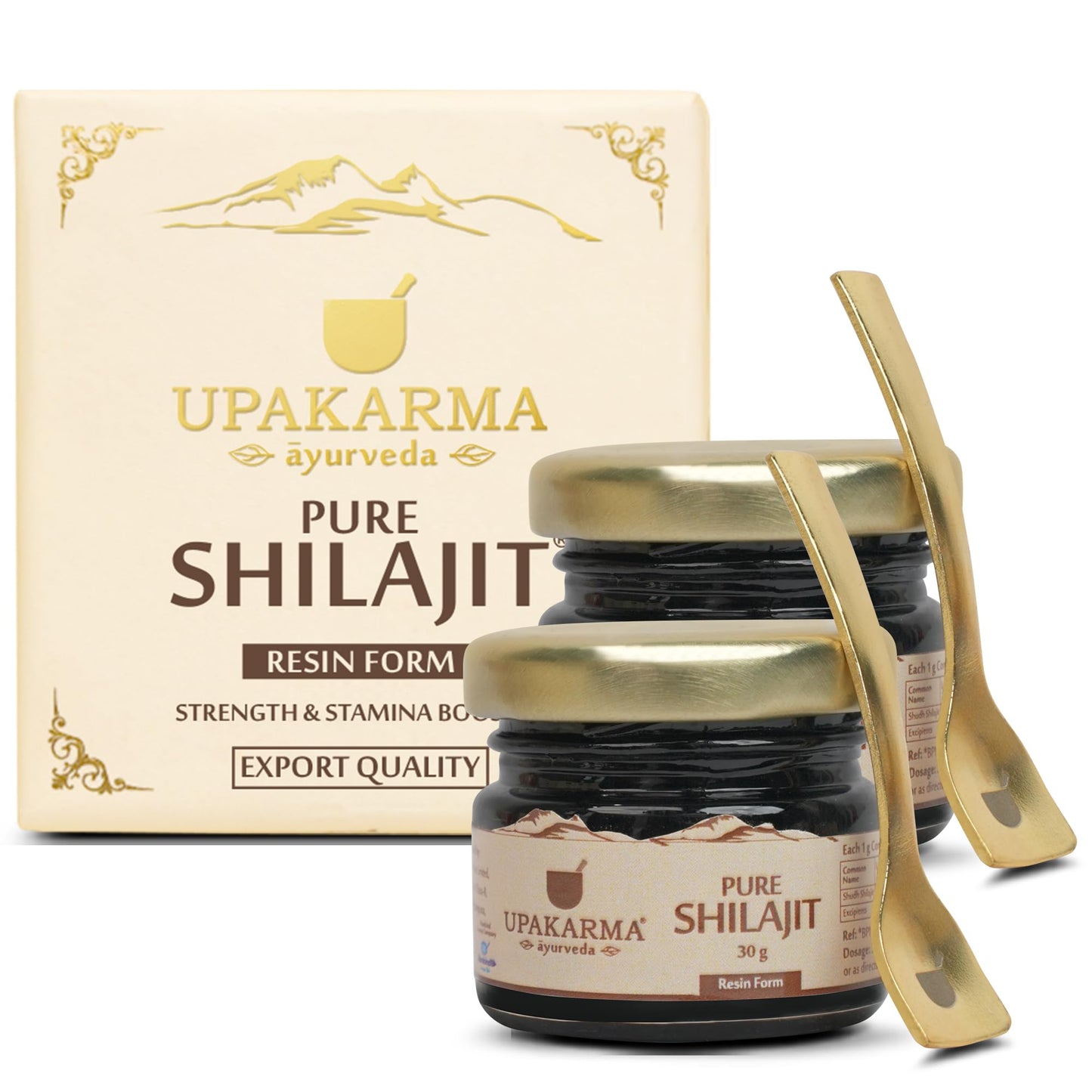 UPAKARMA Pure Shilajit Resin 30g | Original & Pure Shilajeet to Boost Performance, Power, Stamina, Strength | Lab Tested | Mega Pack of 1