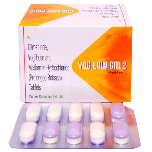 Voglow-gm 2 - Strip of 10 Tablets