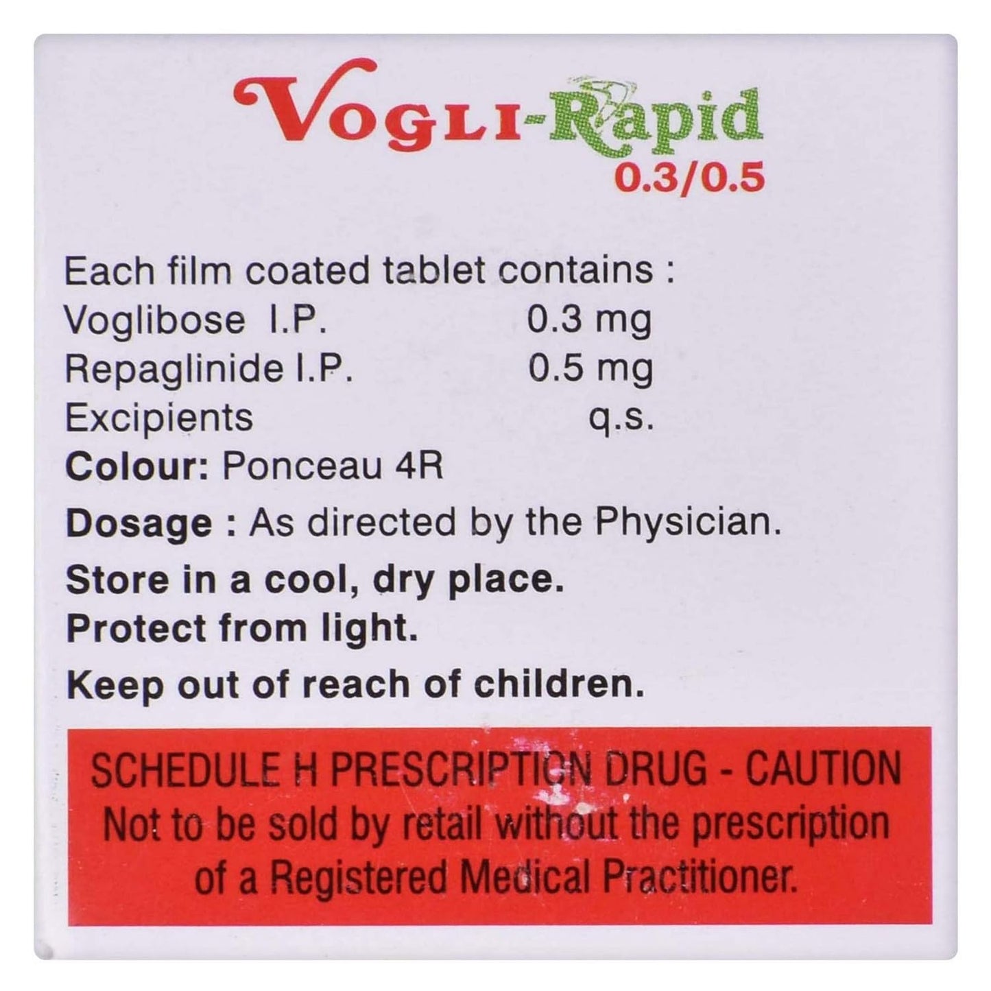 Vogli - Rapid 0.3/0.5 - Strip of 10 Tablets