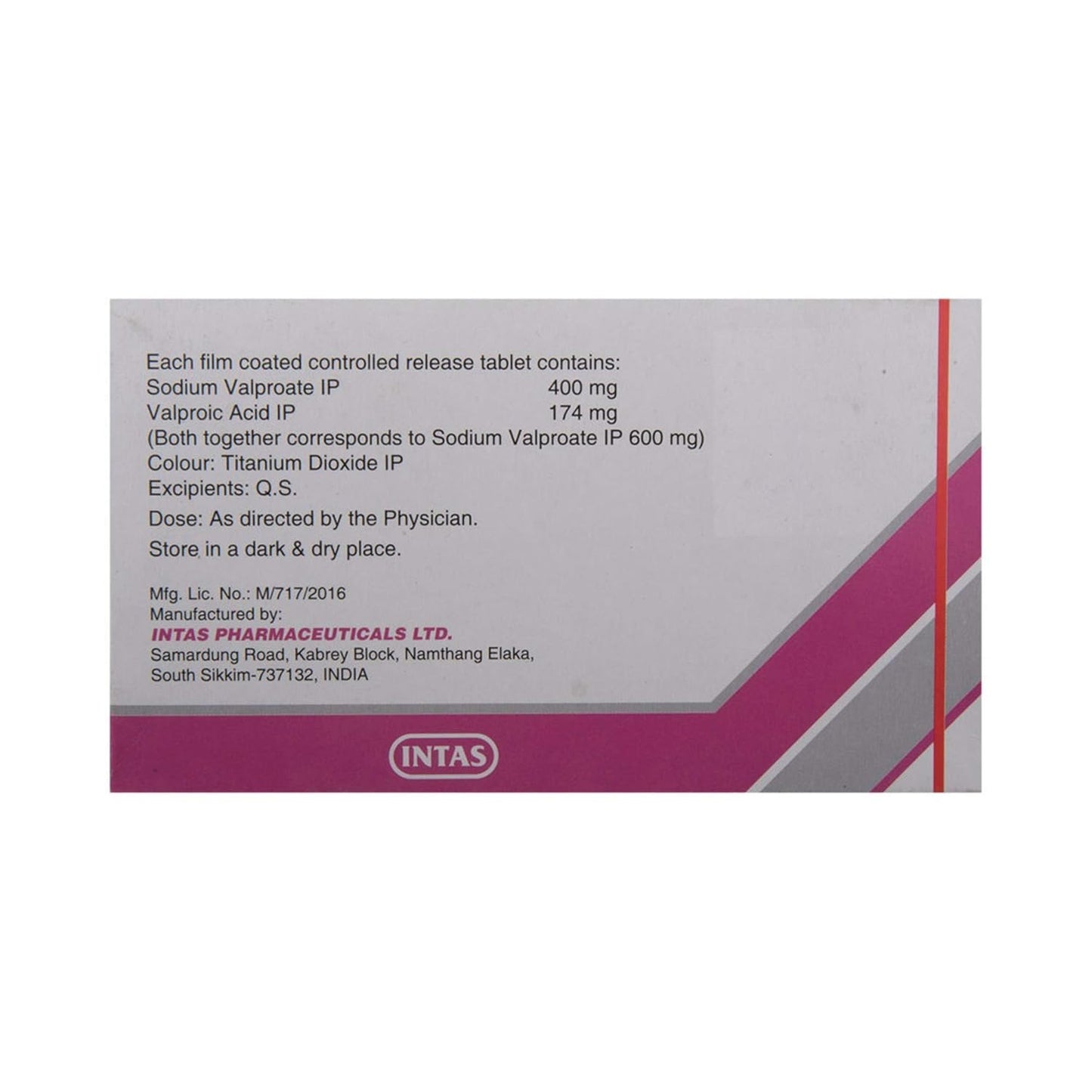 Valprol CR 600mg - Strip of 10 Tablets