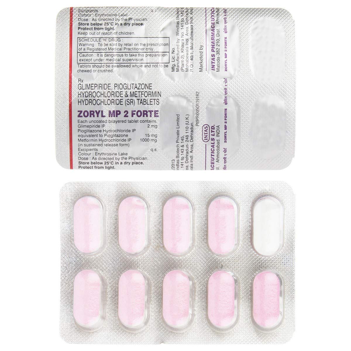 Zoryl MP 2 Forte - Strip of 10 Tablets