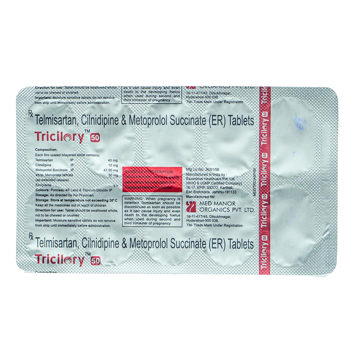 Tricilory 50/10/40MG - Strip of 10 Tablets