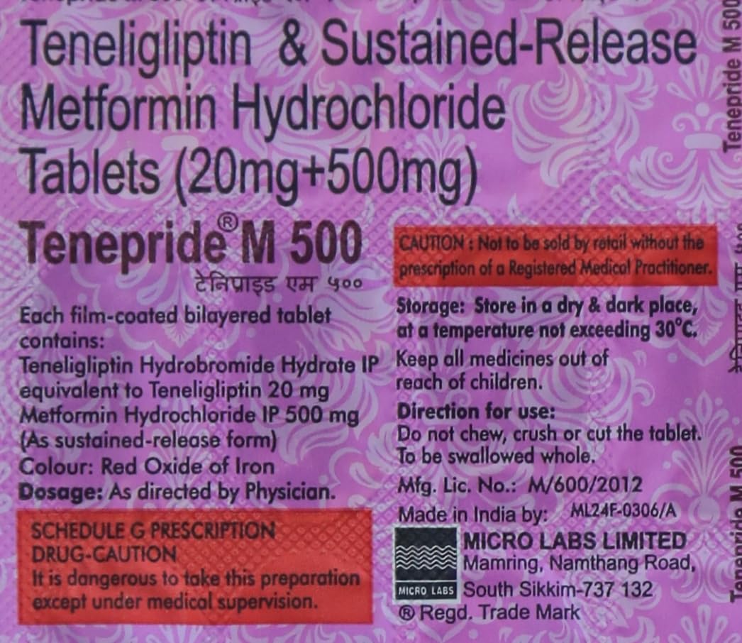 Tenepride M 500 - Strip of 15 Tablets