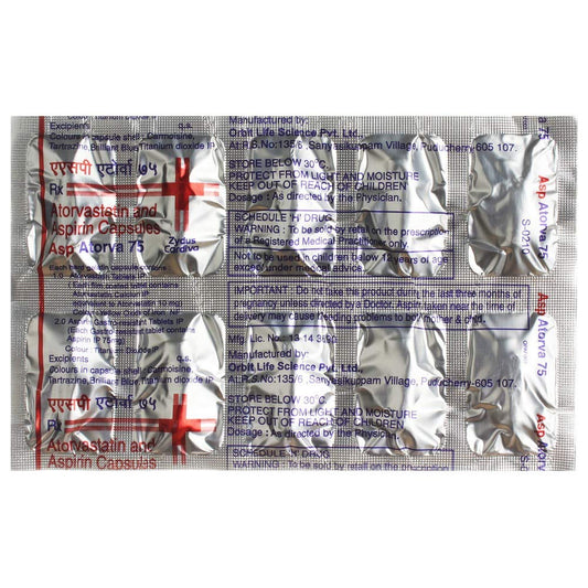 ASP Atorva 75 - Strip of 10 Capsules