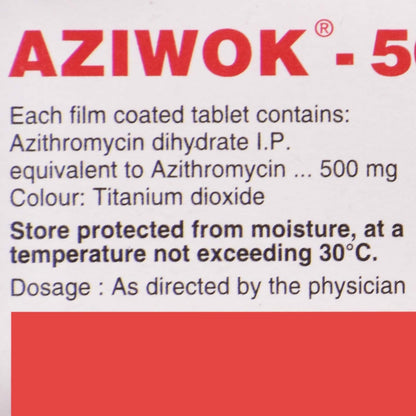 Aziwok - 500 - Strip of 5 Tablets