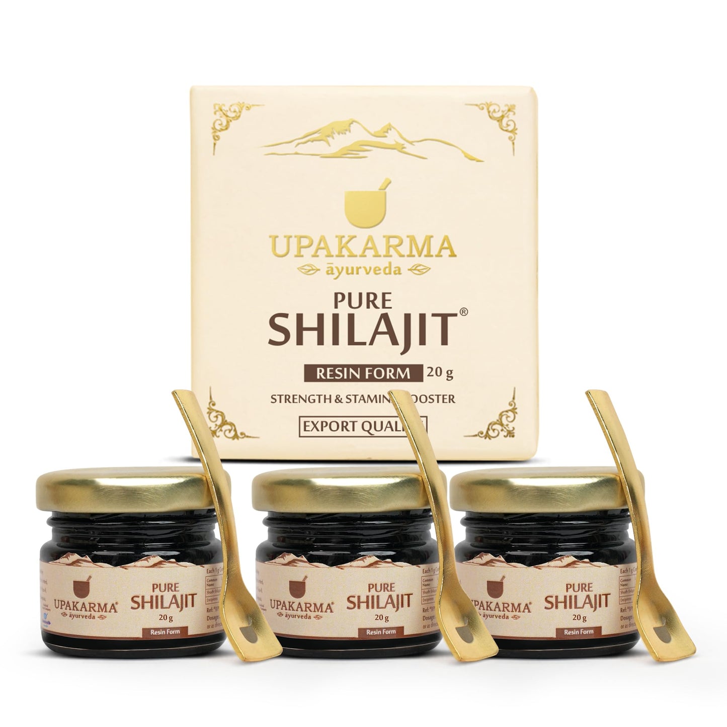 UPAKARMA Pure Shilajit Resin 30g | Original & Pure Shilajeet to Boost Performance, Power, Stamina, Strength | Lab Tested | Mega Pack of 1