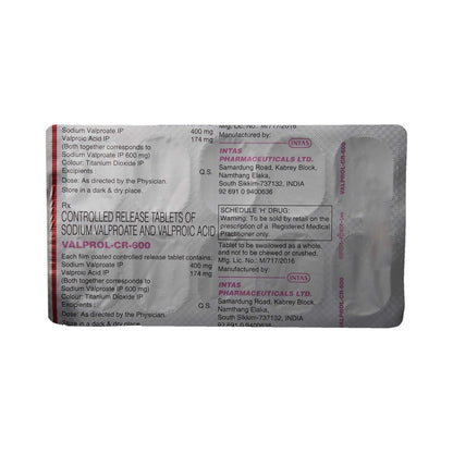 Valprol CR 600mg - Strip of 10 Tablets