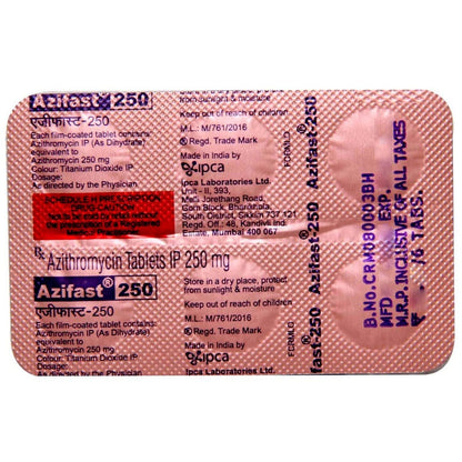 Azifast 250 - Strip of 6 Tablets