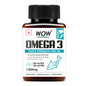 WOW Omega-3 Fish Oil 1000 mg Triple Strength 550mg EPA 350mg DHA, Burpless, Mercury free, Ideal for Keto Diet