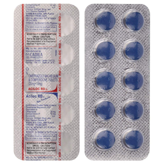 Aciloc RD 20 - Strip of 15 Tablets