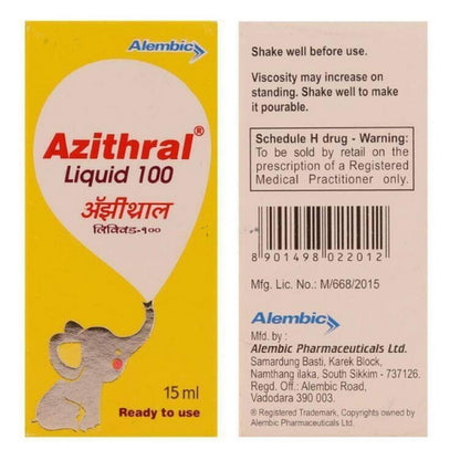 Azithral 100Mg - Bottle Of 15 Ml Syrup