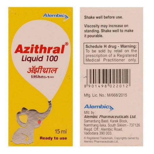 Azithral 100Mg - Bottle Of 15 Ml Syrup