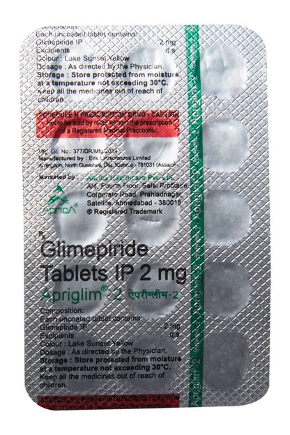 Apriglim-2mg - Strip of 15 Tablets