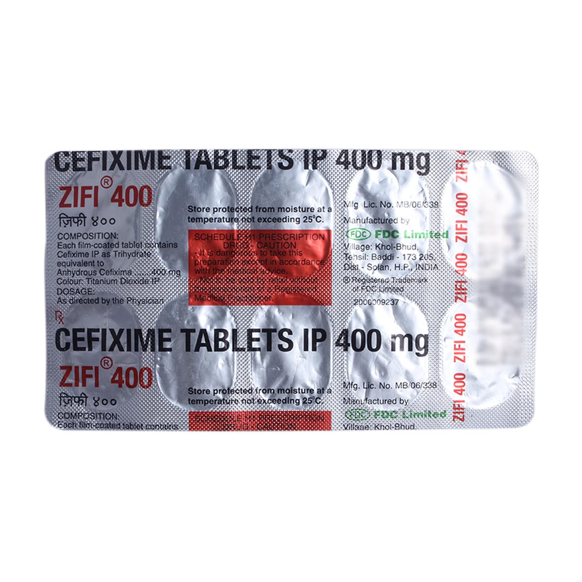 Zifi 400 - Strip of 10 Tablets