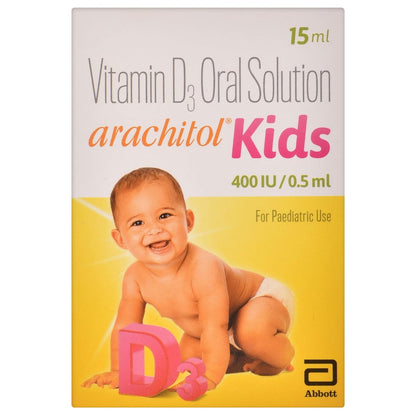 Arachitol Kids 400IU/0.5ml Pineapple Flavour - Bottle of 15 ml Oral Solution