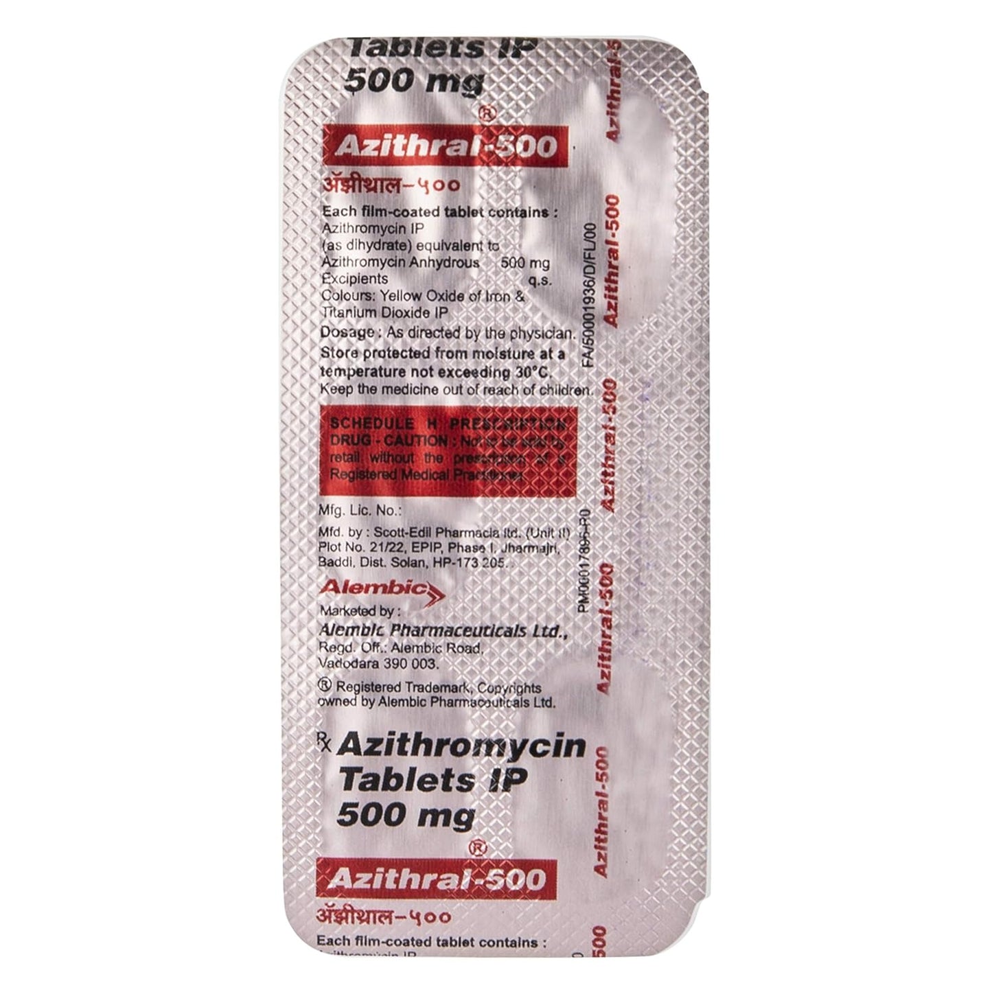 Azithral 500 - Strip of 5 Tablets