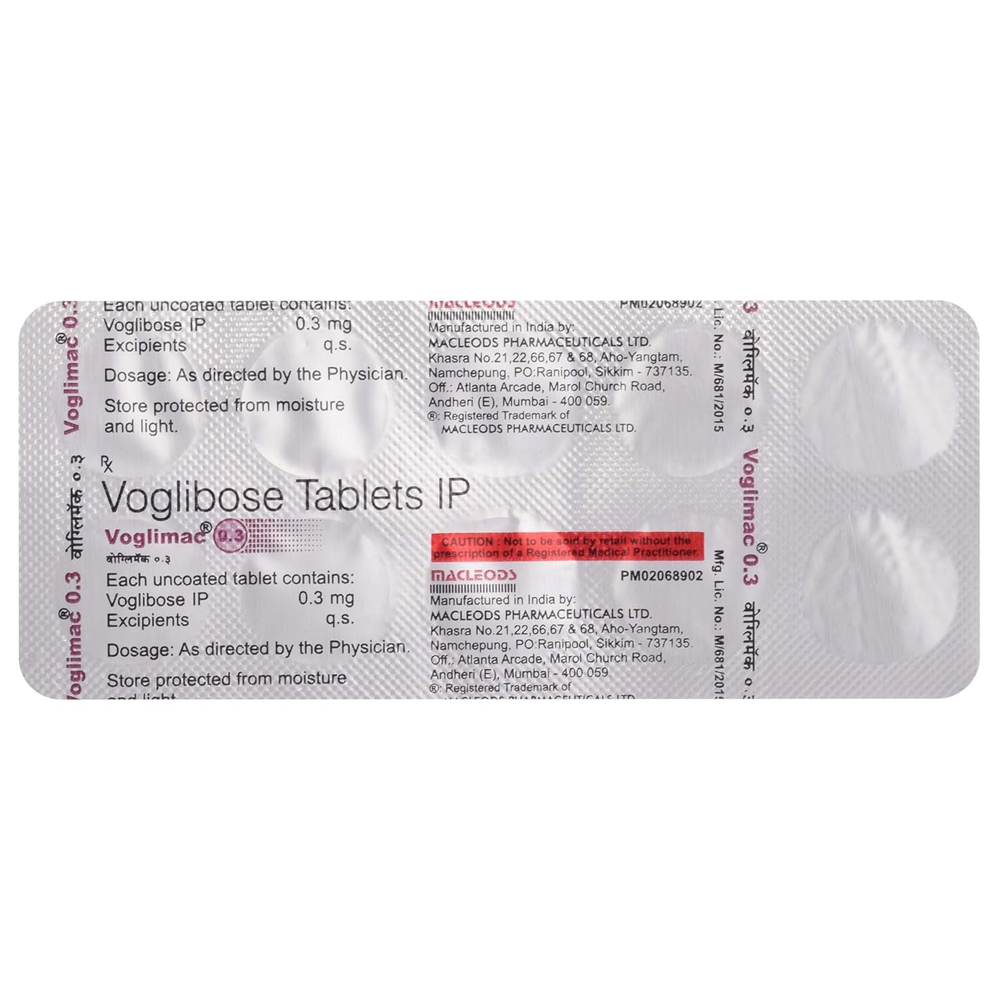 Voglimac 0.3 - Strip of 10 Tablets