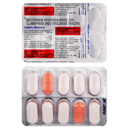 Zoryl MV 2/0.3 - Strip of 10 Tablets