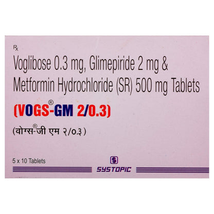 Vogs GM 2/0.3 - Strip of 10 Tablets