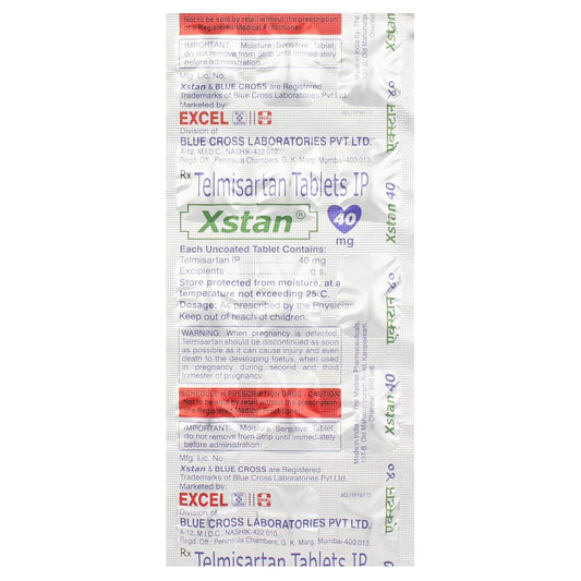 Xstan 40 mg - Strip of 15 Tablets