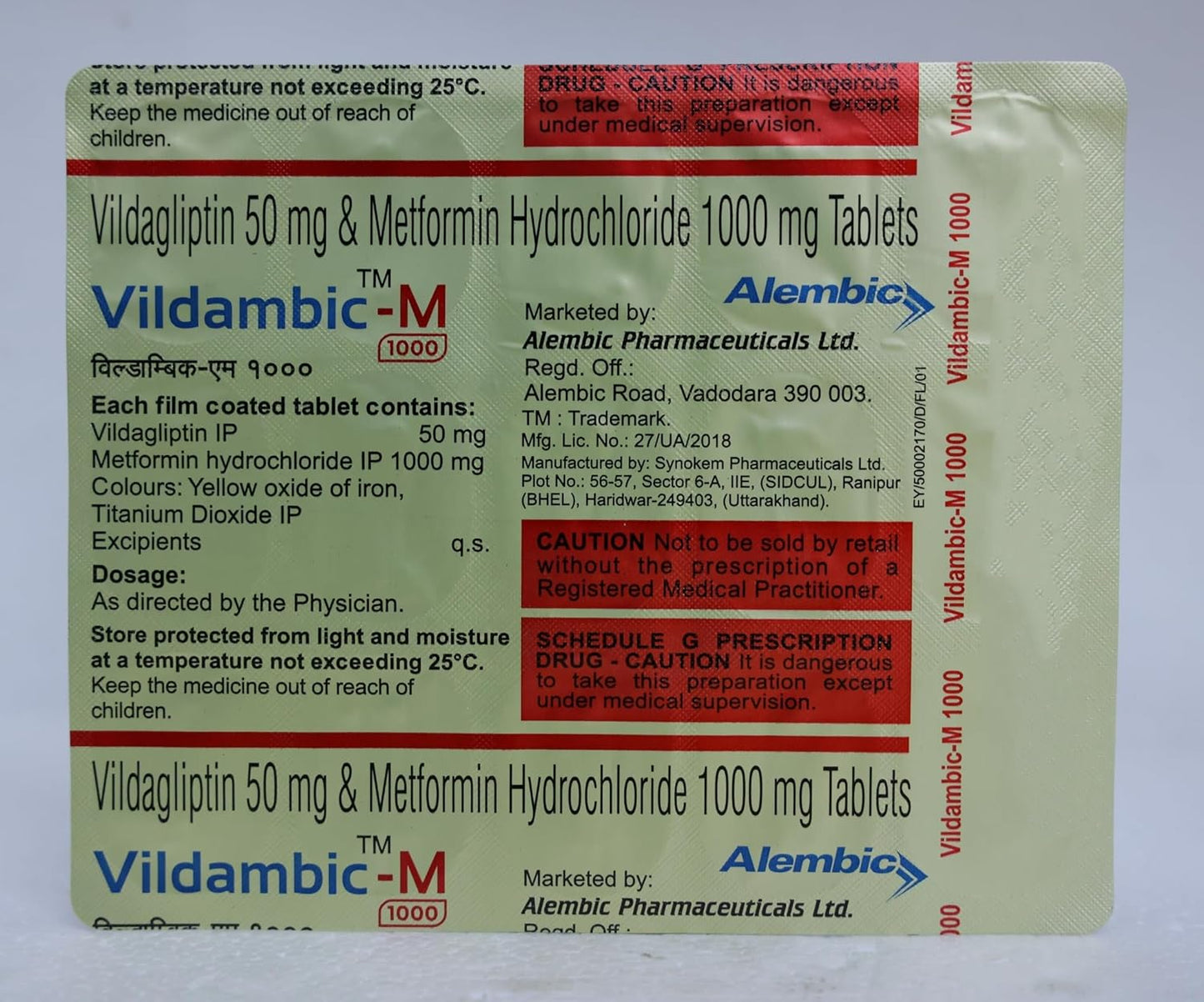 Vildambic-M 1000 - Strip of 15 Tablets