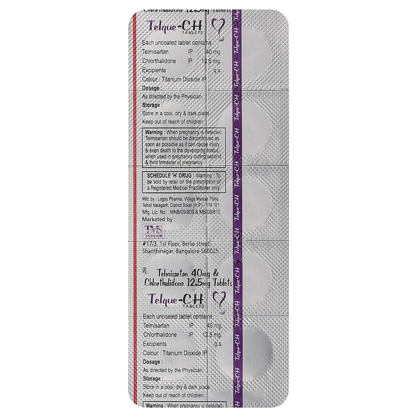 Telque-CH - Strip of 10 Tablets