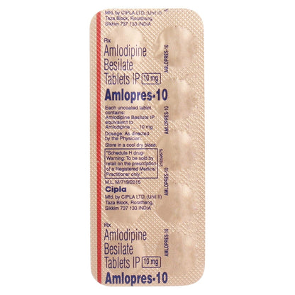 Amlopres -10 - Strip of 10 Tablets