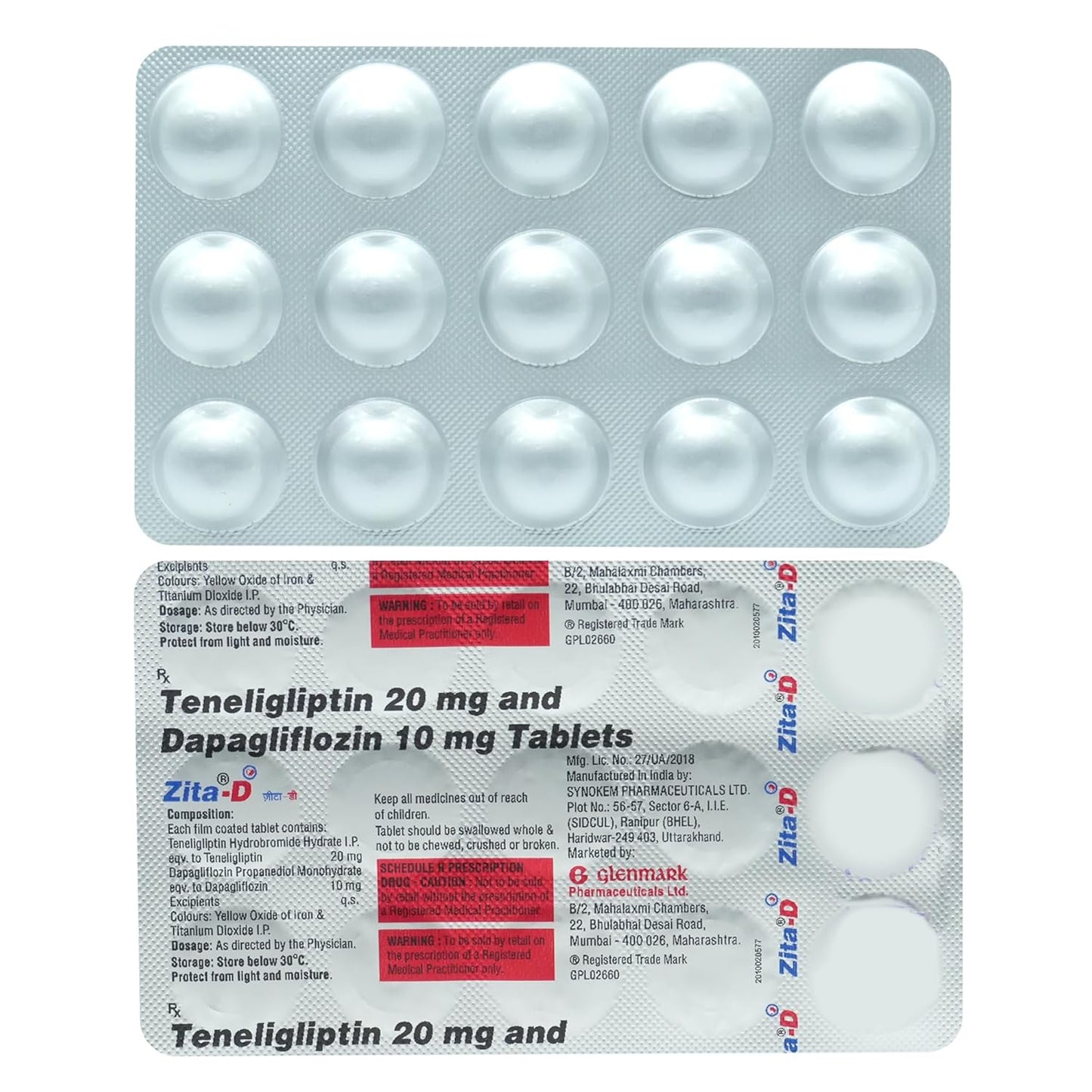 Zita-D 20/10 - Strip of 15 Tablets