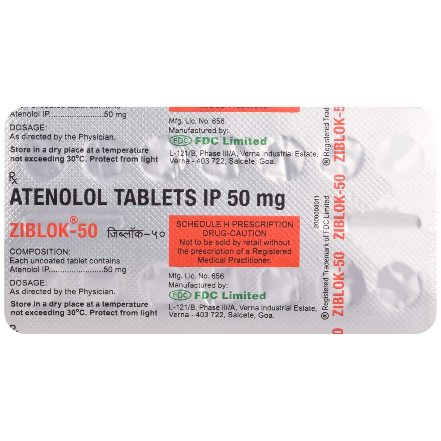 Ziblok 50 - Strip of 14 Tablets