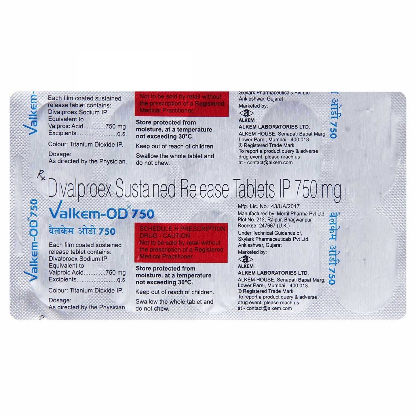 VALKEM OD 750MG - Strip of 10 Tablets