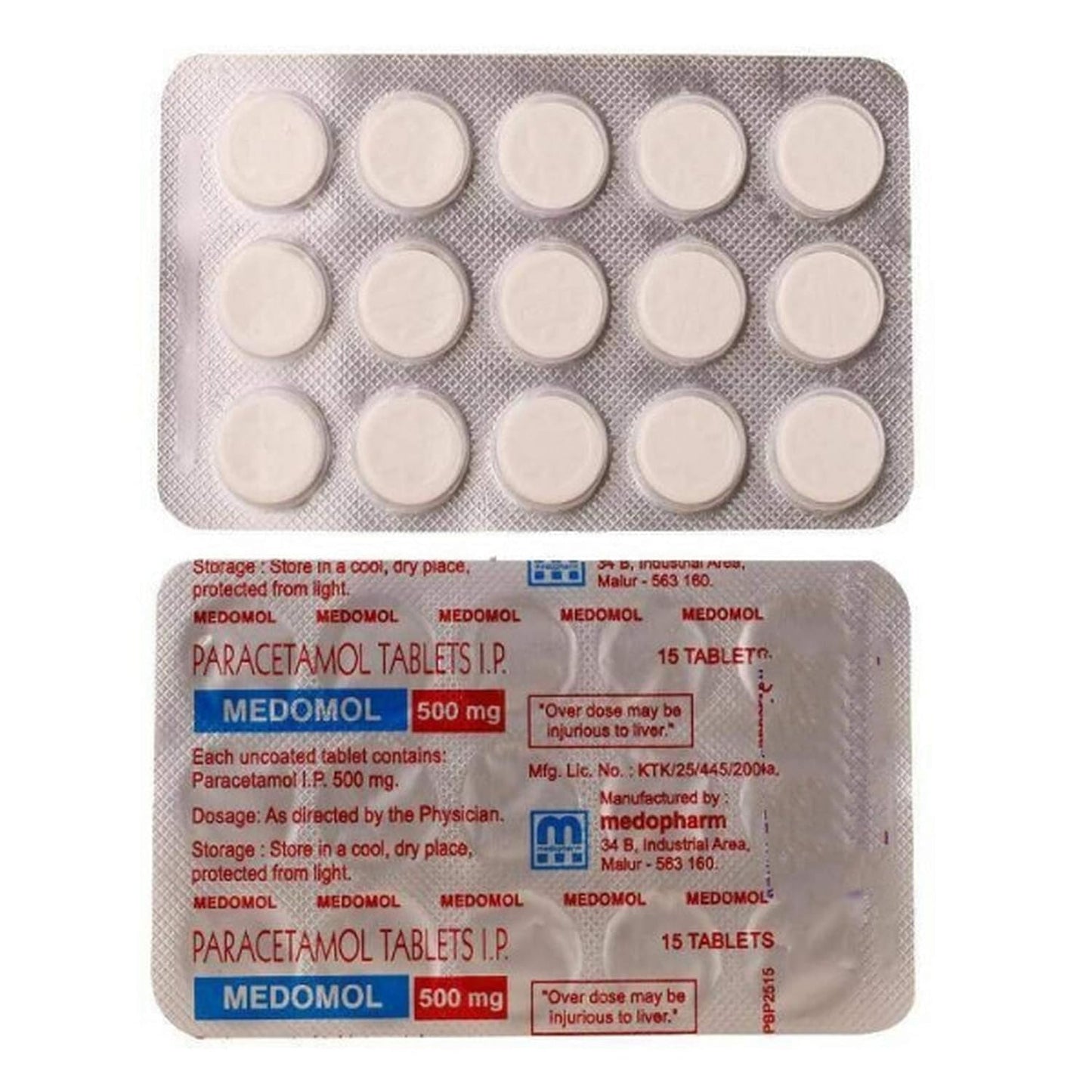 Medomol 500 - Strip of 15 Tablets