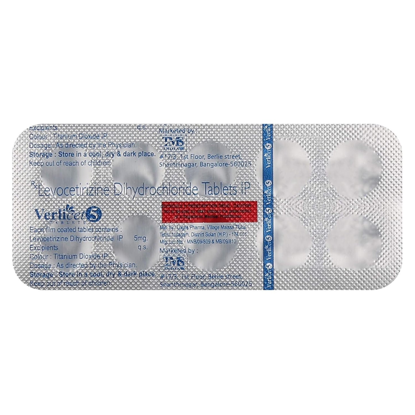 Verlicet 5 - Strip of 10 Tablets