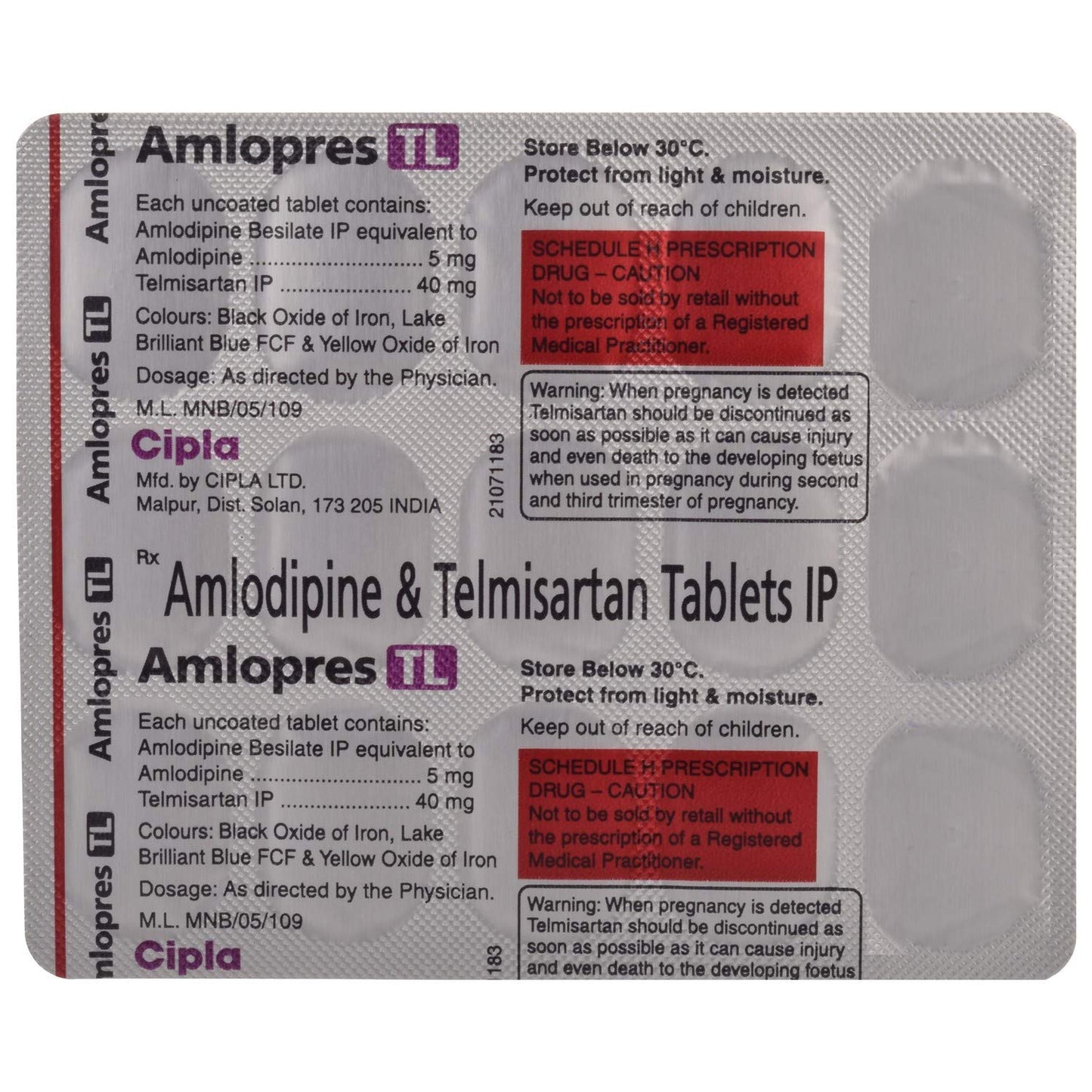 Amlopres TL - Strip of 15 Tablets