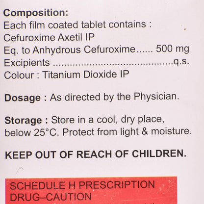 Augxetil 500 - Strip of 10 Tablets