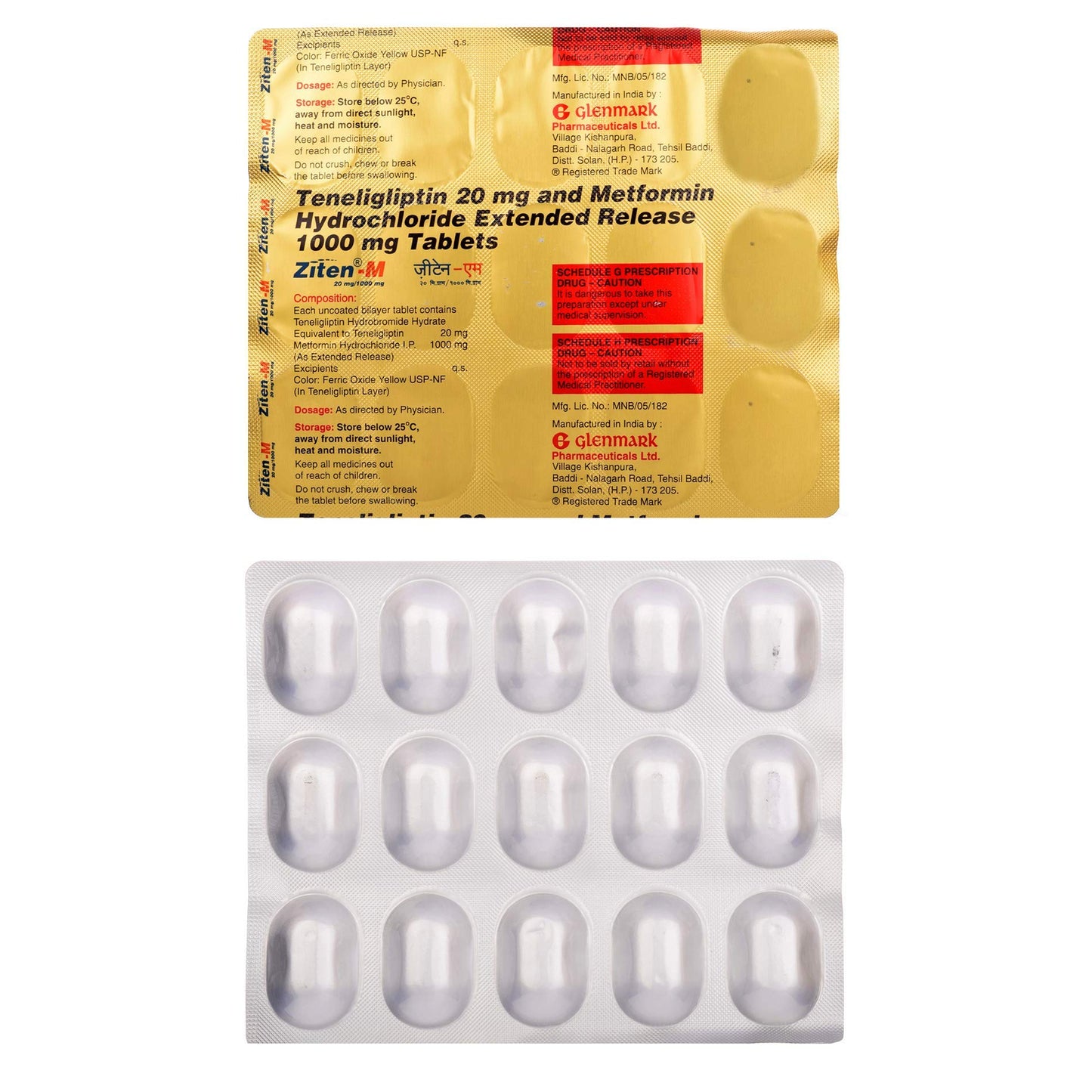 Ziten M 20/1000 - Strip of 15 Tablets