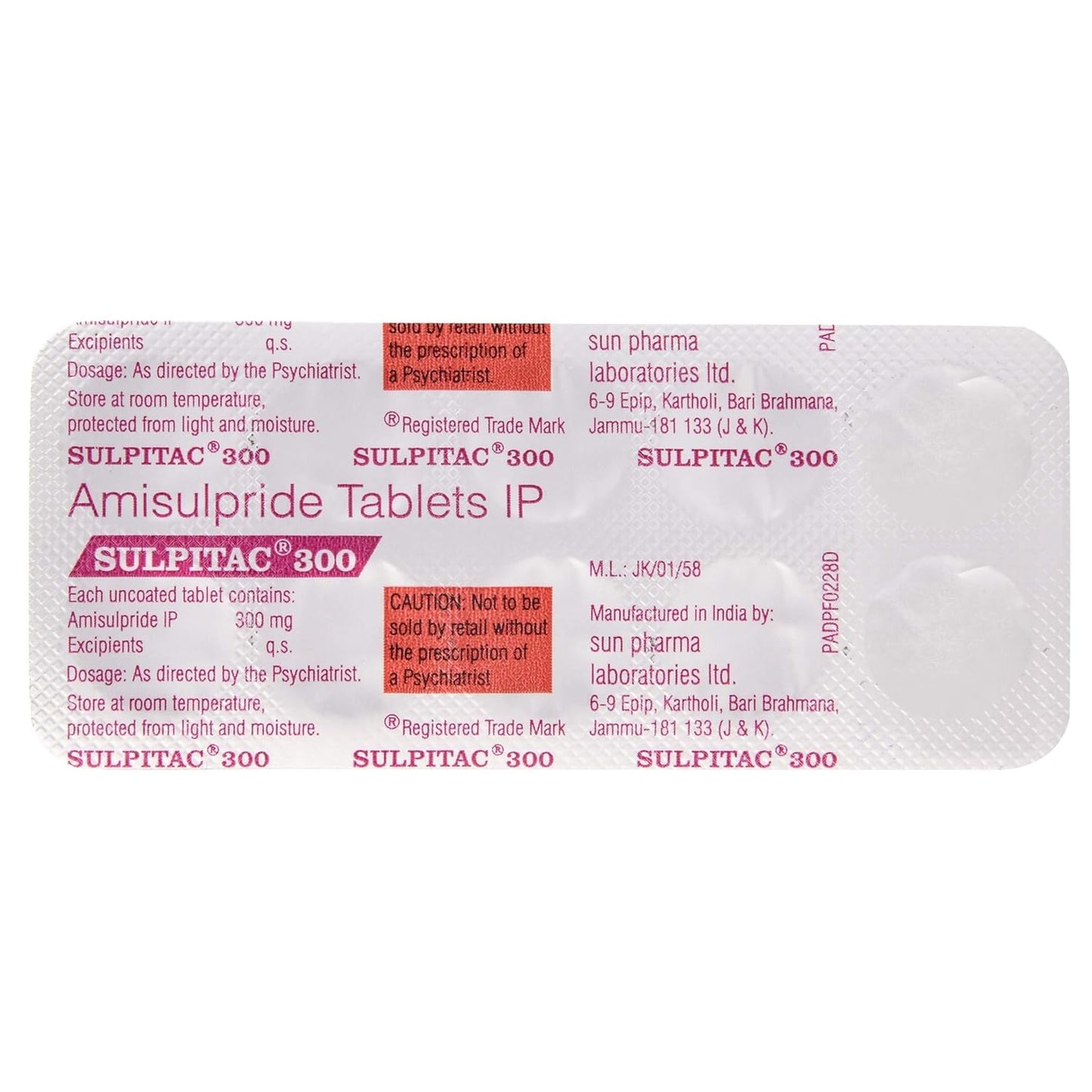 Sulpitac 300 - Strip of 10 Tablets