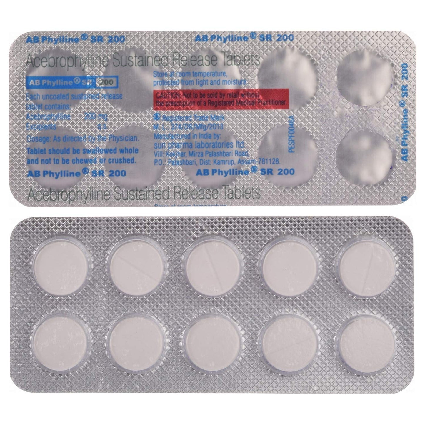 AB Phylline SR 200 - Strip of 10 Tablets