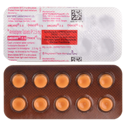 Amcard-2.5 - Strip of 10 Tablets