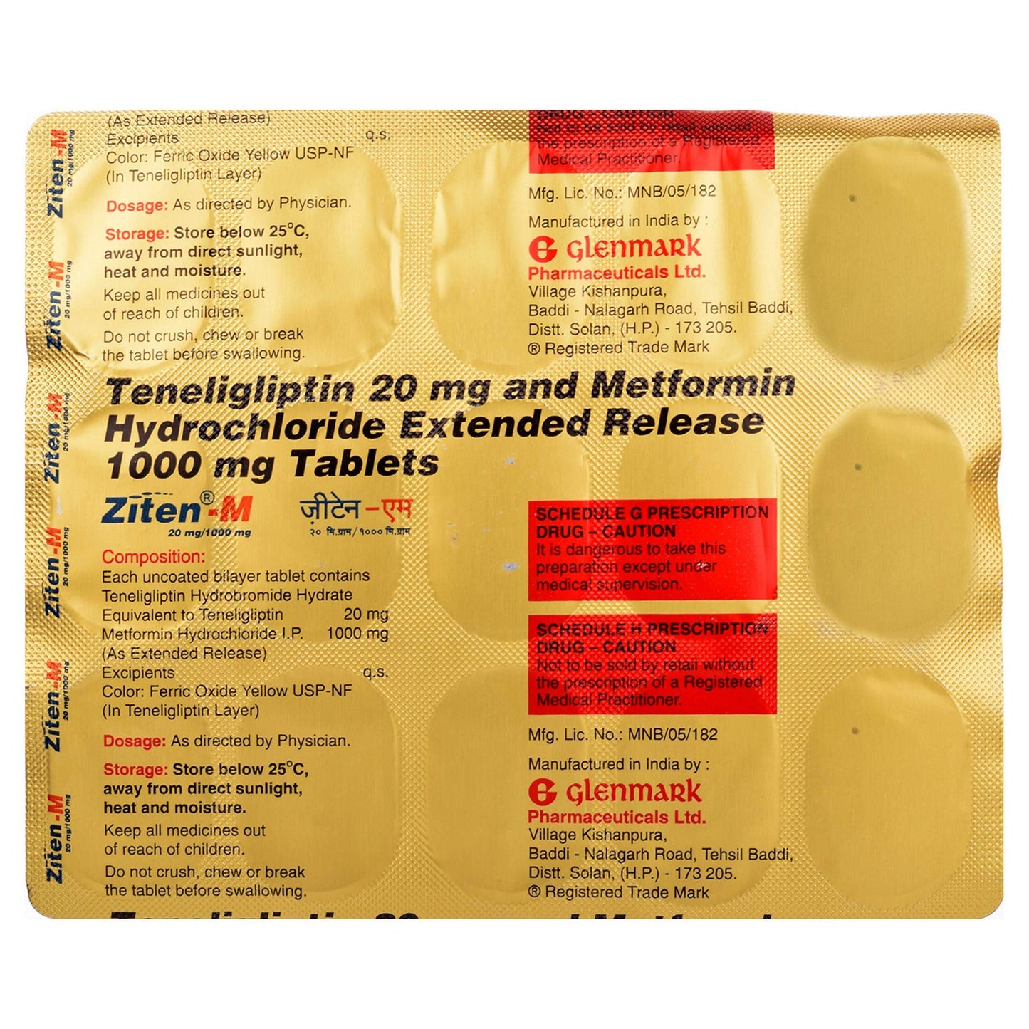 Ziten M 20/1000 - Strip of 15 Tablets