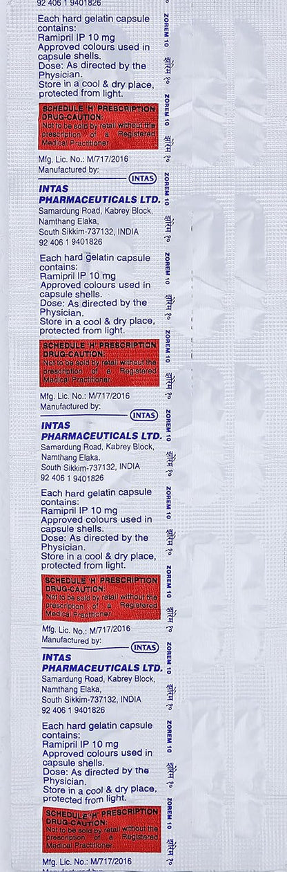 Zorem 10mg - Strip of 10 Tablets