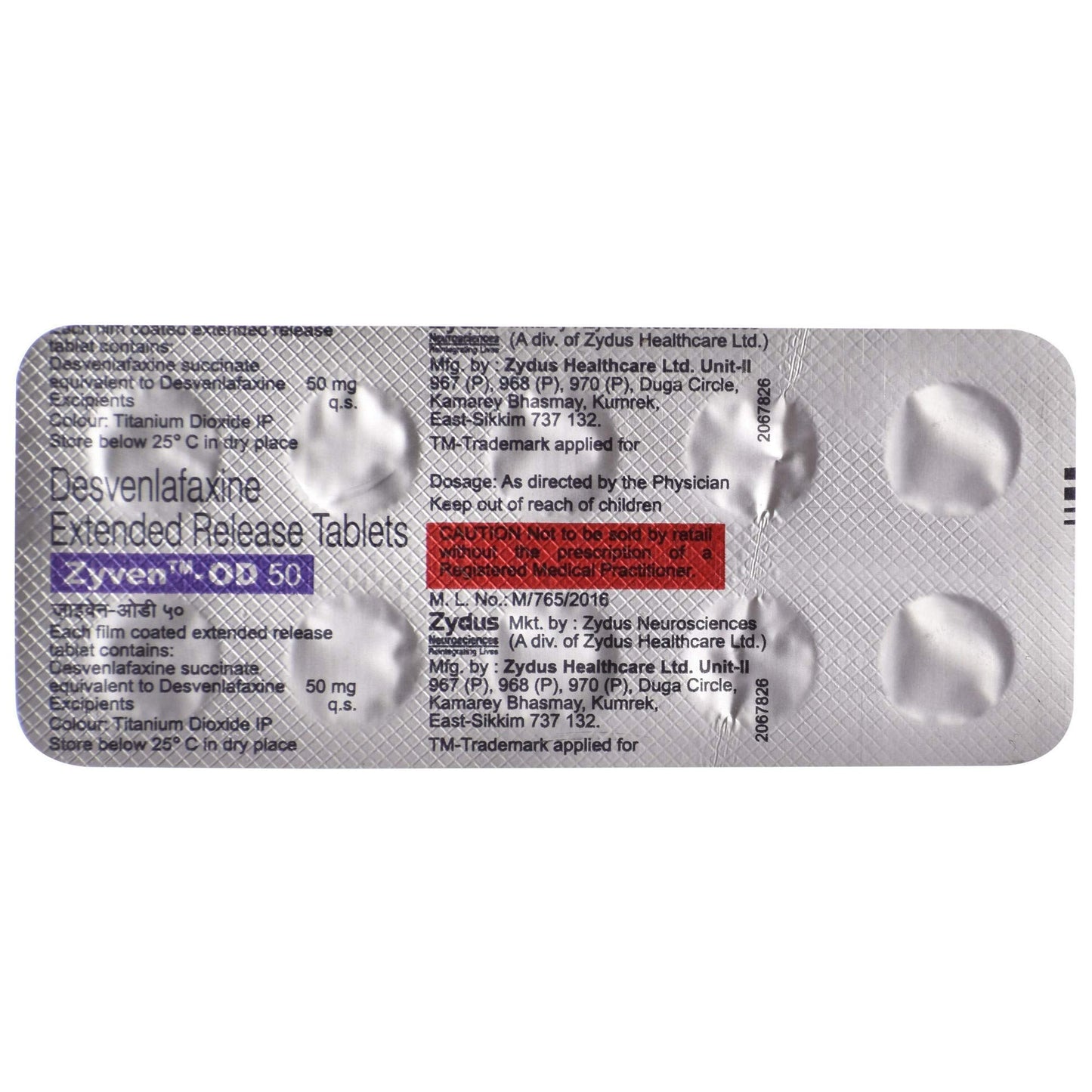 Zyven-OD 50 - Strip of 10 Tablets