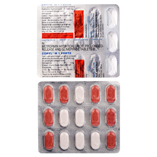 Zoryl M1 Forte - Bllister Strip of 15 Tablets