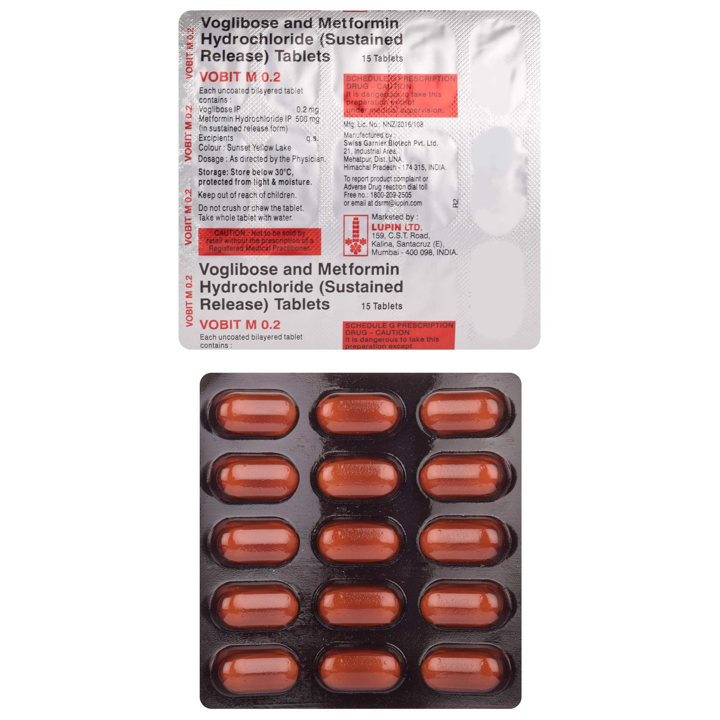 Vobit M 0.2 - Strip of 15 Tablets