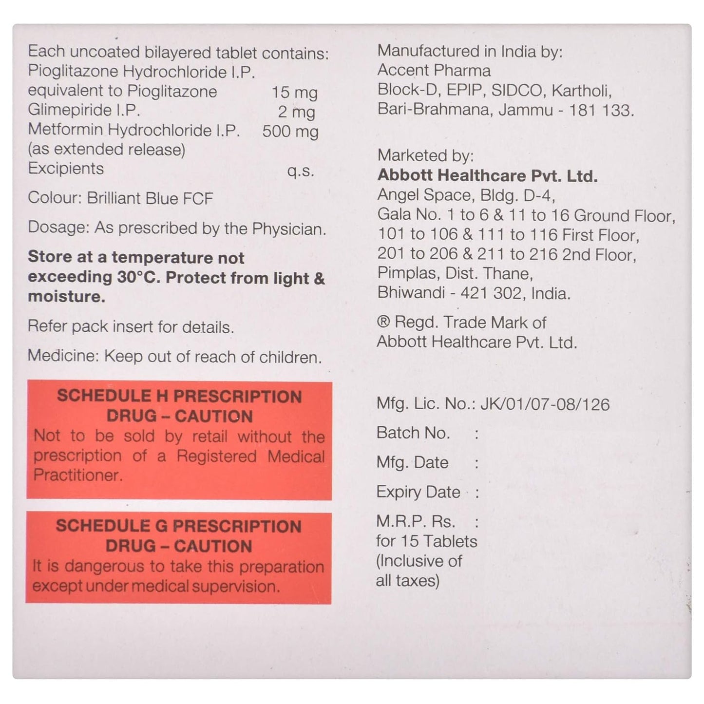 Tribet 2 - Strip of 15 Tablets