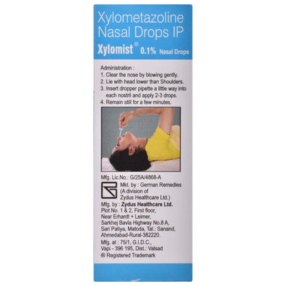 Xylomist 0.1% - Bottel of 10 ml Nasal Drops